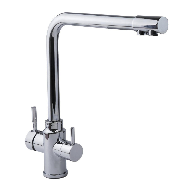 Смеситель с отдельным краном питьевой воды Гейзер Инга, хромированный