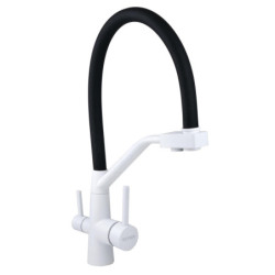 Смеситель с отдельным краном питьевой воды Гейзер Ниагара, белый