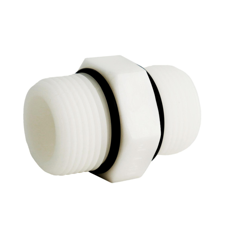 Ниппель с канавкой 1"х1" пластик